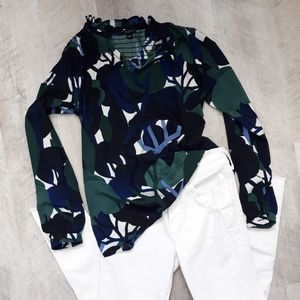 Ann Taylor mock neck blouse xxsp